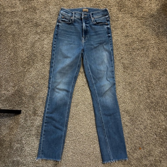 Mother Dazzler Mid-Rise Ankle-Fray Jeans Riding the Cliffside Jeans Size 25 - Picture 2 of 11